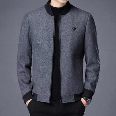 Abrigo de Lana Casual Negro para Hombre - Otoño e Invierno - Image 10
