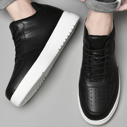 Tenis Blancos Bajos Estilo Coreano para Hombre - Image 3