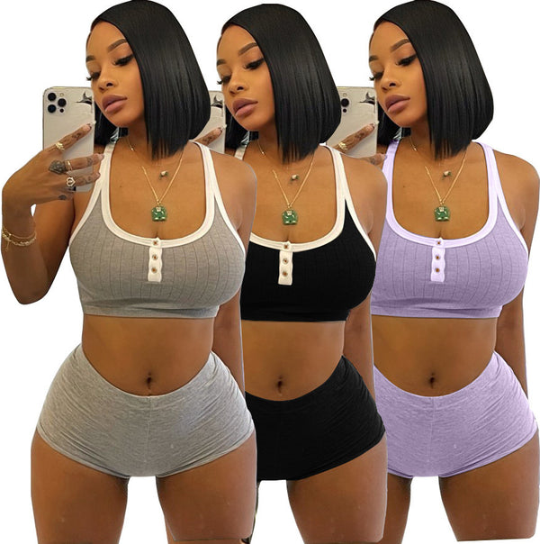 Conjunto Casual Dos Piezas con Top Tubo Ajustado