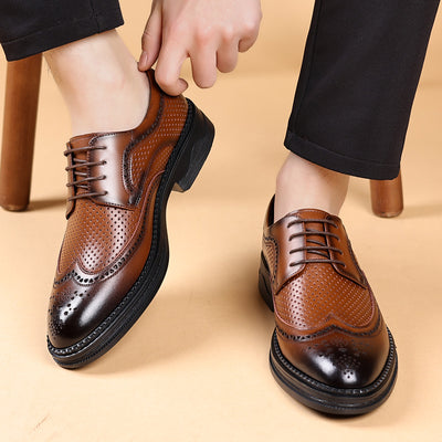 Zapatos Ejecutivos de Cuero Hueco para Hombre - Elegancia Formal y Casual - Image 4