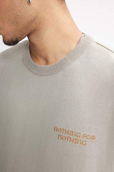 Camiseta Retro Pesada Cuello Bordado Manga Corta - Image 10