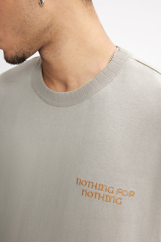 Camiseta Retro Pesada Cuello Bordado Manga Corta - Image 10