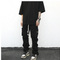 Men's Drawstring Cargo Pants with Side Pockets