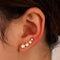 Fashionable Elegant Leaves Ear Clip Without Pierced Ears KC Dorado Star A896 A pair