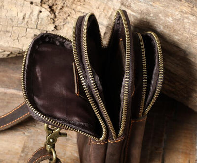 Bolsa Bandolera de Cuero Genuino para Hombre - Estilo Vintage - Image 13