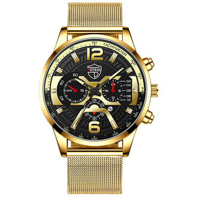 Reloj de Acero Inoxidable con Calendario para Hombre - Cuarzo Resistente - Image 5