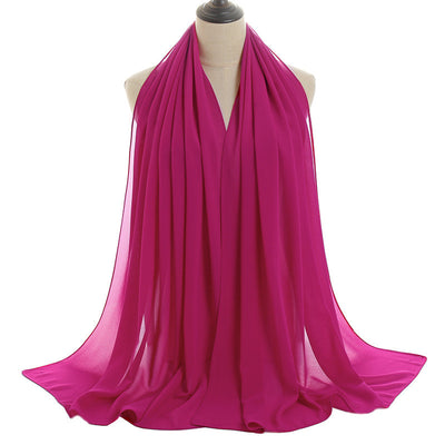 Hijab Chiffón Perlado Monocromático 70x180cm - Image 63