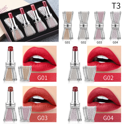 Set de 4 Labiales Bowknot Colores Vibrantes y Dulces - Image 11