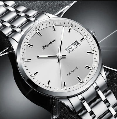 Reloj Mecánico Automático de Acero Inoxidable con Correa de Metal, Resistente al Agua e Iluminación Nocturna - Image 11