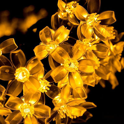 Cadena de Luces LED Solar Flor de Cerezo para Patio Navideño Impermeable - Image 15