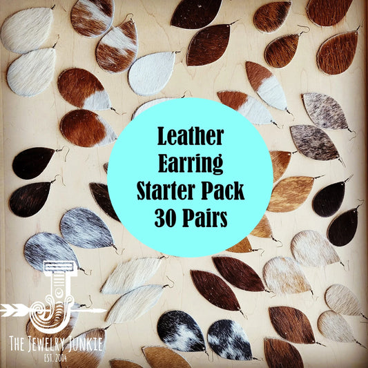 **Leather Earring Starter Pack - Hair-On-Hide - 30 Pairs 208m