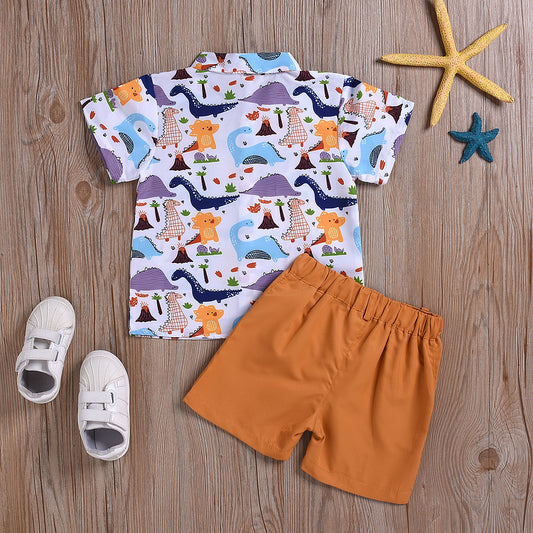 Traje Corto Infantil Estampado de Dinosaurios - Image 2