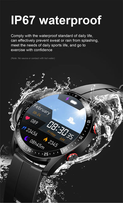 Reloj Inteligente ECG con Llamadas Bluetooth y Correa de Acero Inoxidable - Image 14