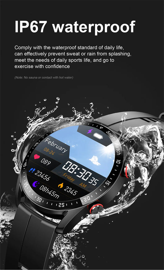 Reloj Inteligente ECG con Llamadas Bluetooth y Correa de Acero Inoxidable - Image 14