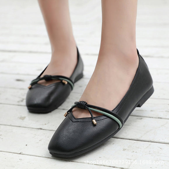 Zapatos de Punta Cuadrada con Suela Flexible