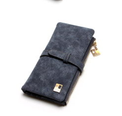 Billetera Larga Coreana de Cuero Mate con Doble Compartimento y Múltiples Tarjetas para Mujer - Image 11