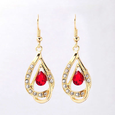Aretes y Collar de Cristal con Doble Gota - Image 11