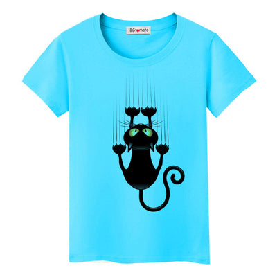 Playera Gráfica de Gato Negro - Diseño Cartoon para Amantes de Gatos - Image 9