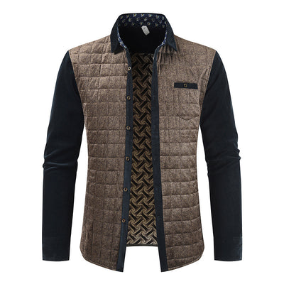 Abrigo de Cuadros en Bloques de Color para Hombre - Image 10