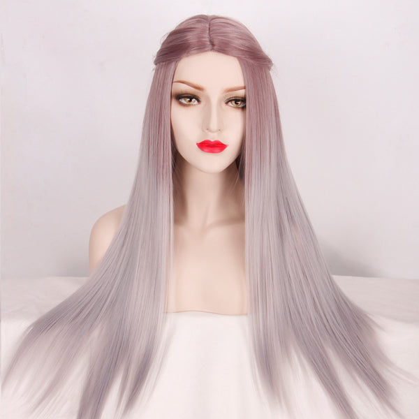 Peluca Larga Degradada con Coloración Ombré - Cabello Liso Natural - Image 9