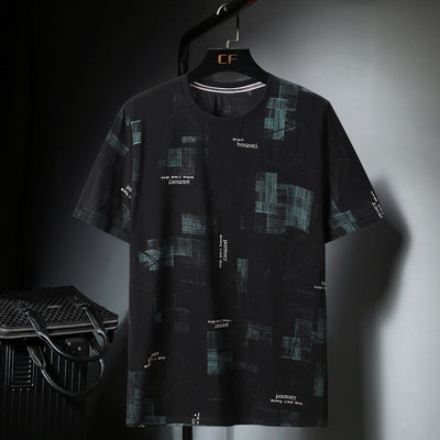 Playera Fresca Ice Silk Cuello Redondo Manga Corta Suelta - Image 12