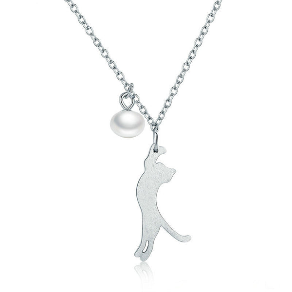 Collar de Plata Minimalista para Mujer con Detalle Animal