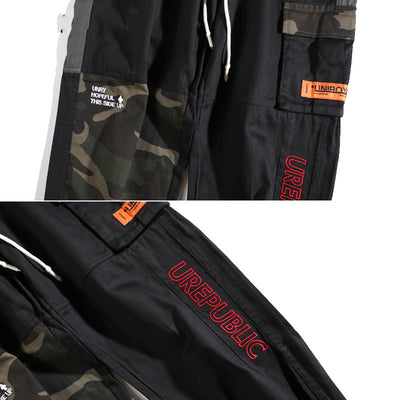 Pantalones Cargo Sueltos Camuflados con Bordado para Hombre - Image 6
