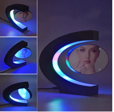 Marco Flotante Magnético LED 3D con Luz Nocturna