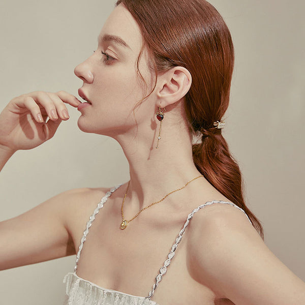 Aretes de Cuerno de Alce Plateados para Navidad