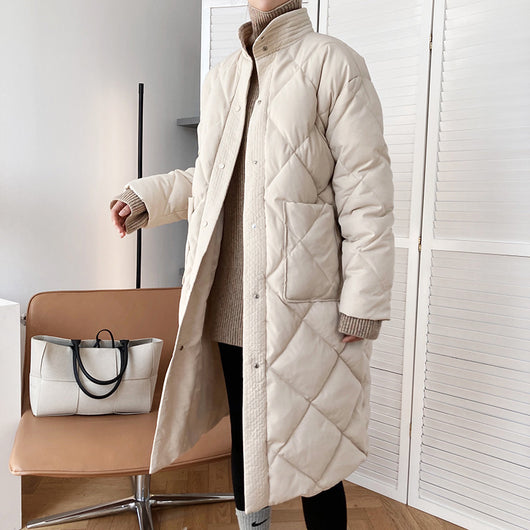 Abrigo Acolchado Coreano Largo hasta la Rodilla - Image 19