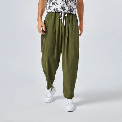 Pantalones de Lino Holgados Talla Grande para Hombre - Image 8