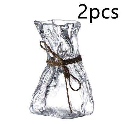 Vaso de Cristal Transparente con Diseño Origami - Image 11