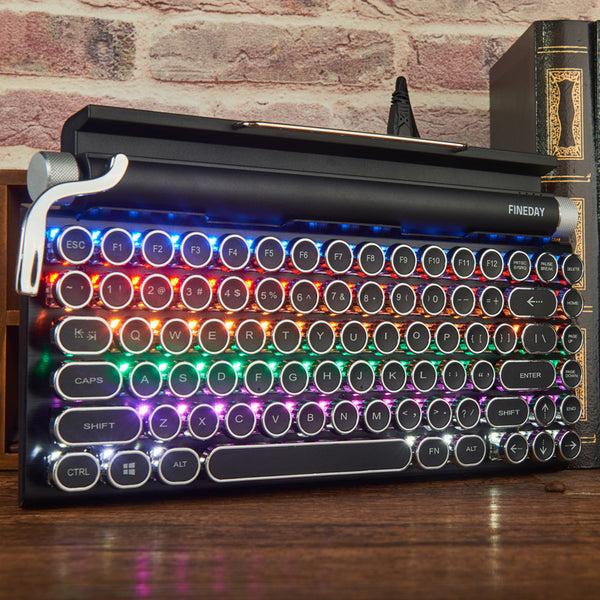 Teclado Mecánico Retro Dot Estilo Máquina de Escribir - Image 10