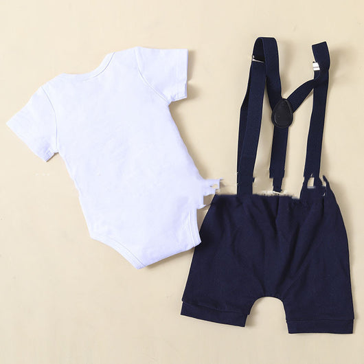 Conjunto de Shorts Romper Estampado Tiburón Blanco Dos Piezas - Image 3