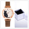 Marrón Con Caja Reloj