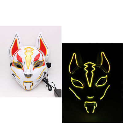 Máscara Facial Luminosa de Gato para Mujer - Cosplay Demon Slayer con Luz Fría - Image 17