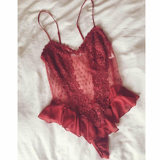 Conjunto de Lencería Sensual con Encaje Tentador