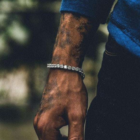 Pulsera Hip Hop Diamante Iced Out Cadena Tenis Zirconia Brillante