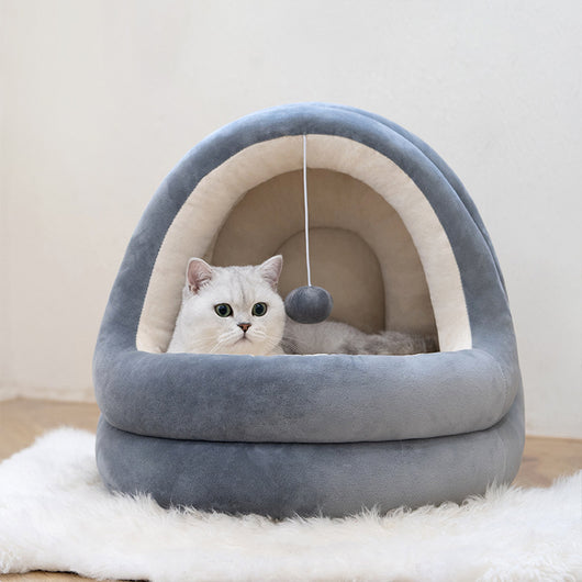Cama Sofá para Gatos y Gatitos - Casa Acogedora de Felpa Premium