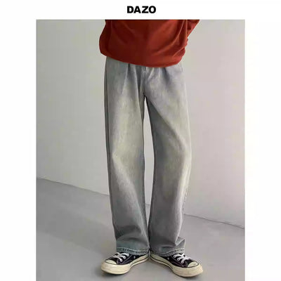 Pantalones Vaqueros Azules Desgastados Estilo Vintage para Hombre - Image 2