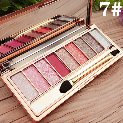 Paleta de Sombras Winnie 9 Colores con Brillo Diamante - Maquillaje Profesional - Image 12