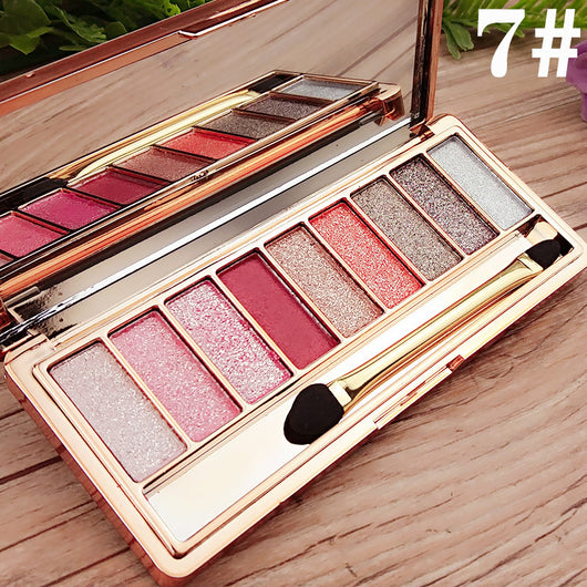 Paleta de Sombras Winnie 9 Colores con Brillo Diamante - Maquillaje Profesional - Image 12