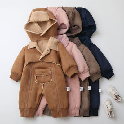Enterizo Infantil con Capucha y Pelaje - Abrigo Tipo Pijama - Image 13