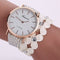 Relógio Elegante Geneva Flores para Mulher - Pulseira Quartzo Diamantes Cristal