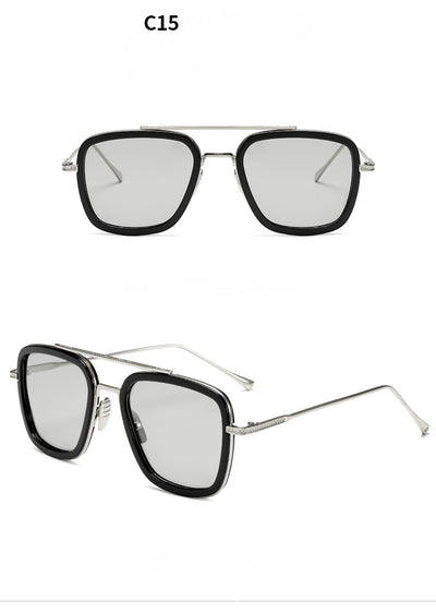 Gafas de Sol Cuadradas Metal para Hombre - Estilo Moderno Iron - Image 10