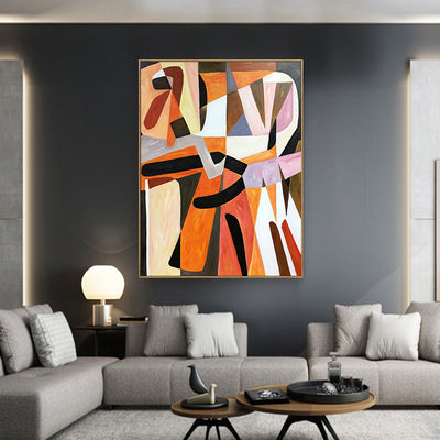 Cuadro Abstracto Óleo Pintado a Mano para Pasillos y Espacios Modernos - Image 6