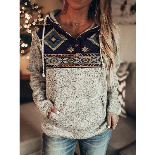 Sudadera Gris con Capucha y Estampado para Mujer - Image 7