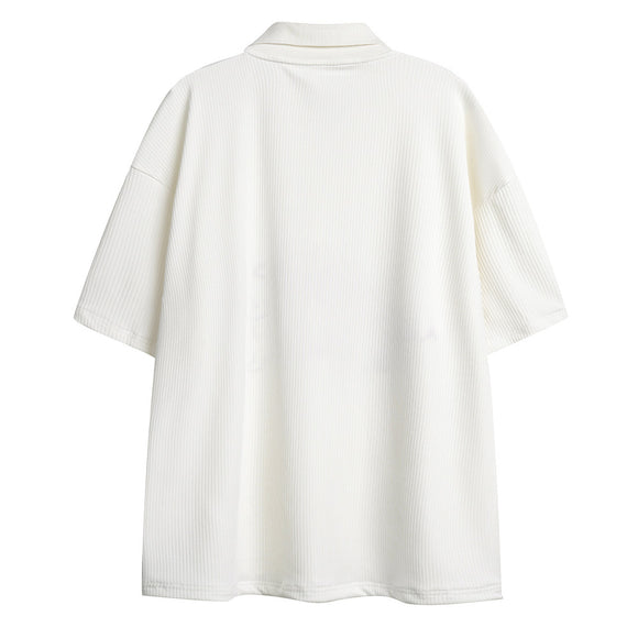Polo Manga Corta con Bordado de Conejo para Hombre