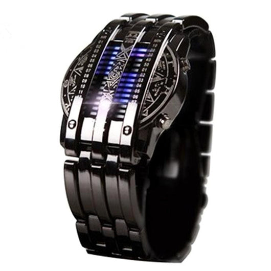 Reloj LED Binario de Acero Inoxidable Doble Fila - Image 16