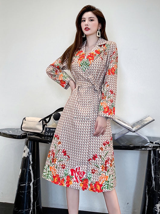 Chaqueta Cortavientos Estampada para Mujer - Corte Midi - Image 5
